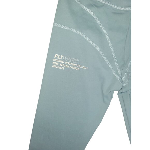 PrettyLittleThing Steel Blue Stitch Detail Gym Leggings Womens Size 6 - Picture 9 of 9